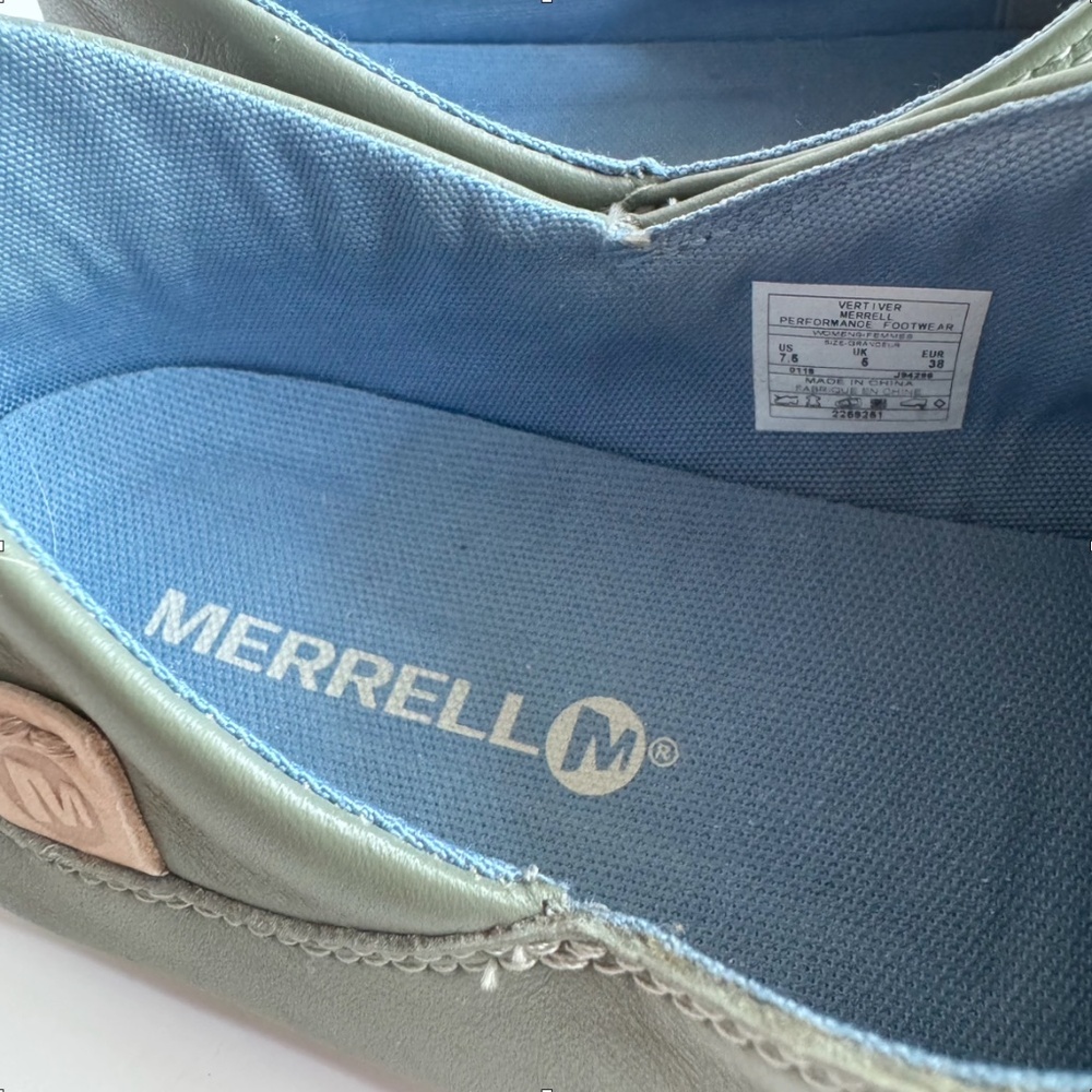 Merrell Leather Slip-on Shoes Inde Lave Vertiver Size 7.5 - Picture 13 of 13